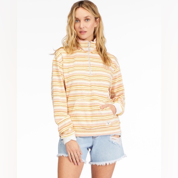 billabong RETRO SUMMER half zip sweatshirt - Picture 2 of 7